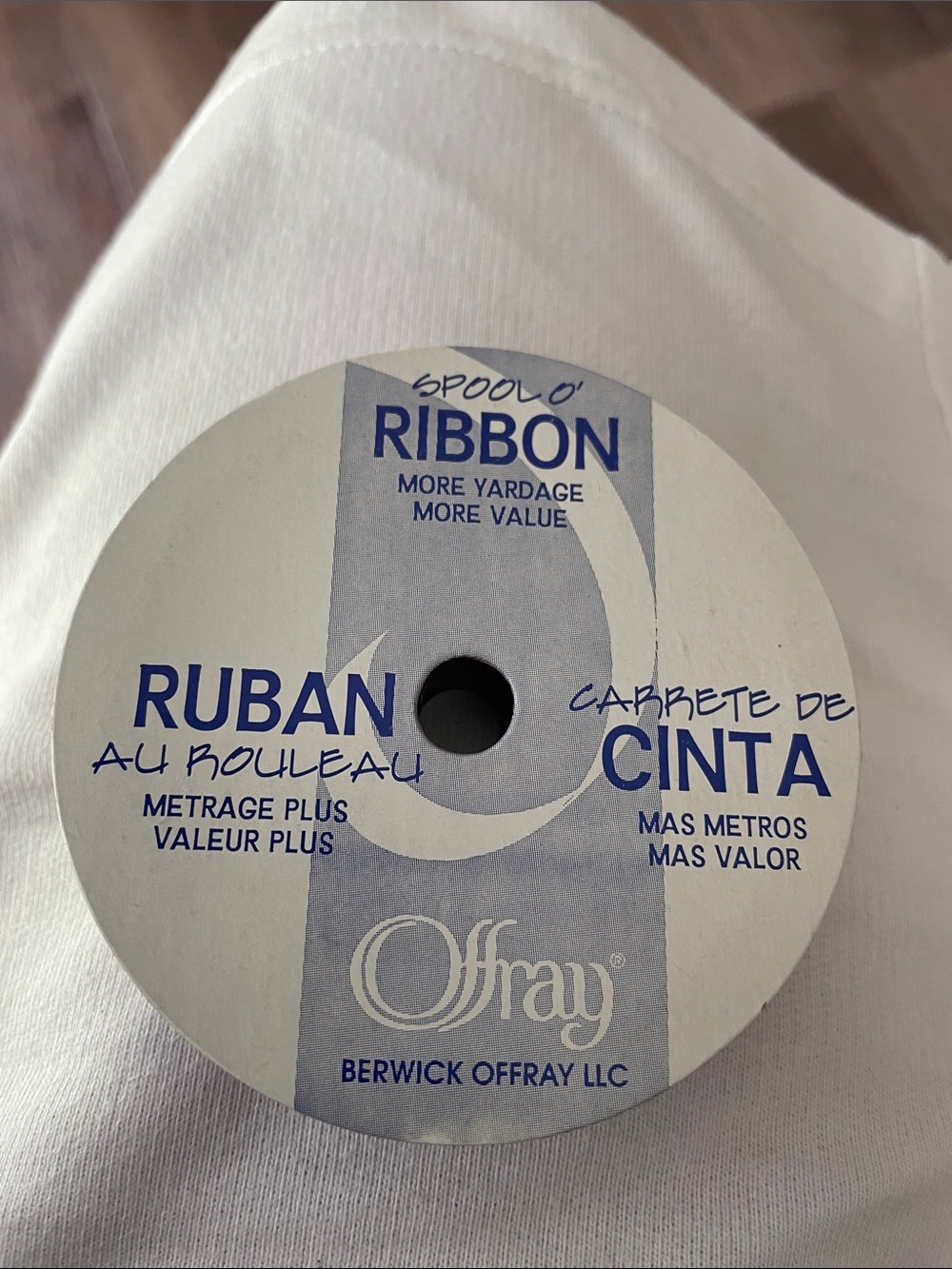 Offray Spoolo' purple Polyester Ribbon Spool 6 yd Solid Design